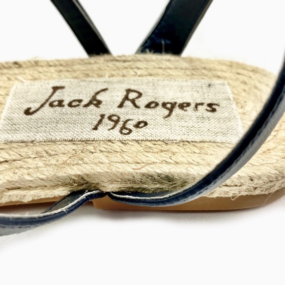 Jack Rogers Evie Black Leather Sandals 8.5 - Picture 9 of 10